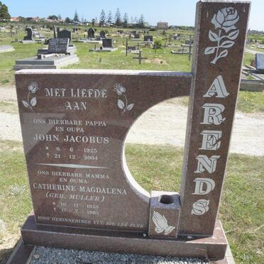 ARENDS John Jacobus 1925-2004 &amp; Catherine Magdalena MULLER 1930-1995