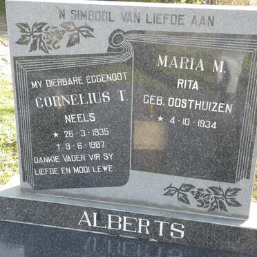 ALBERTS Cornelius T. 1935-1987 &amp; Maria M. OOSTHUIZEN 1934-