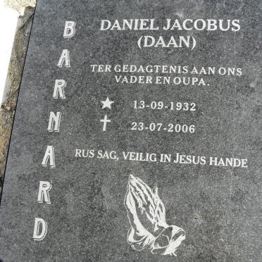 BARNARD Daniel Jacobus 1932-2006