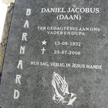 BARNARD Daniel Jacobus 1932-2006