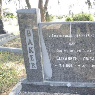 BAKER Elizabeth Louisa 1902-1974