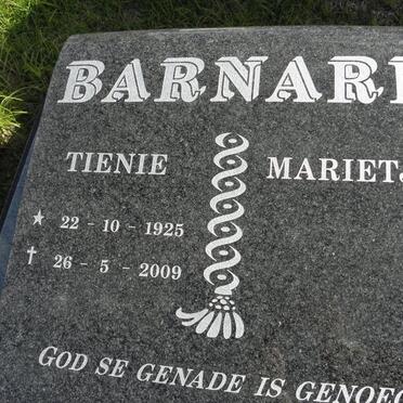 BARNARD Tienie 1925-2009 &amp; Marietjie