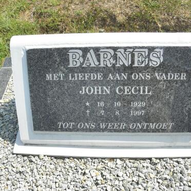 BARNES John Cecil 1929-1997
