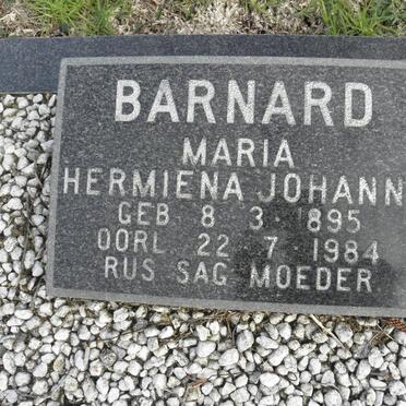 BARNARD Maria Hermiena Johanna 1895-1984