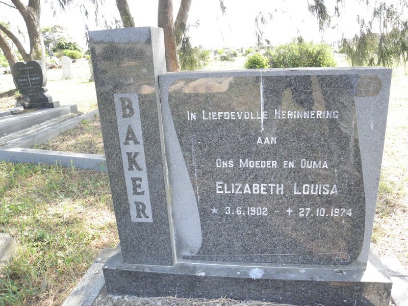 BAKER Elizabeth Louisa 1902-1974