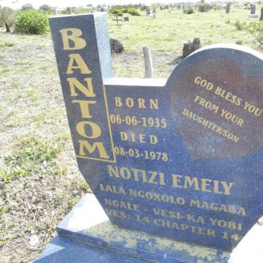 BANTOM Notizi Emely 1935-1978