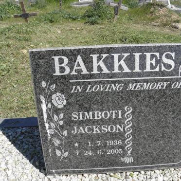 BAKKIES Simboti Jackson 1936-2005