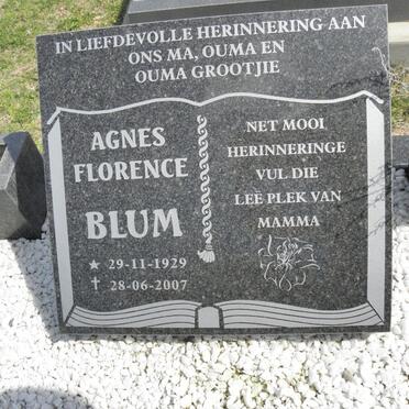 BLUM Agnes Florence 1929-2007