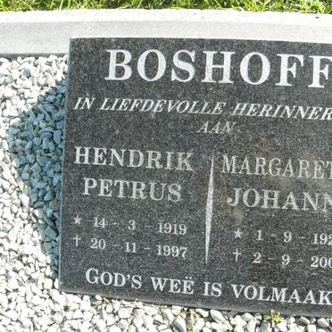 BOSHOFF Hendrik Petrus 1919-1997 :: BOSHOFF Margaretha Johanna 1928-2005