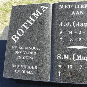 BOTHMA J.J. 1929-2007 &amp; S.M. 1935-