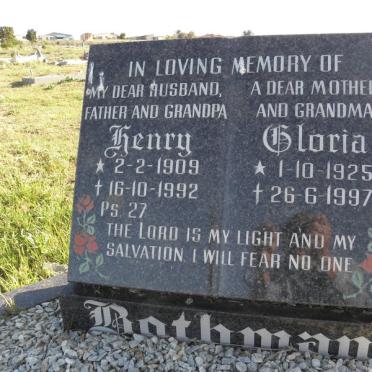 BOTHMAN Henry 1909-1992 &amp; Gloria 1925-1997