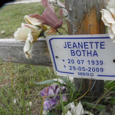 BOTHA Jeanette 1939-2009