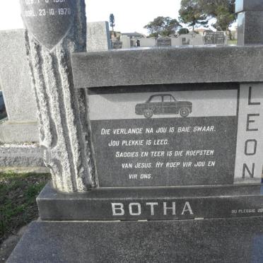 BOTHA Leonardus Hendrik 1951-1970