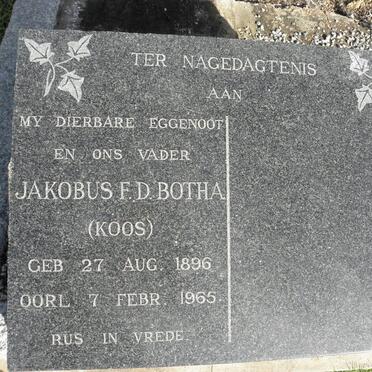 BOTHA Jakobus F.D. 1896-1965