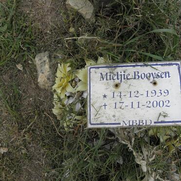 BOOYSEN Mietjie 1939-2002