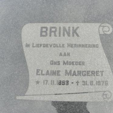 BRINK Elaine Margeret 1898-1976