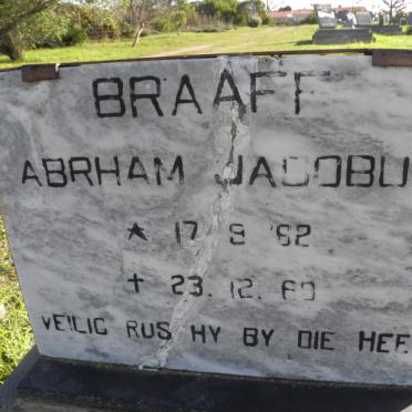 BRAFF Abrham Jacobus 1962-1969