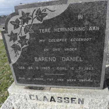CLAASSEN Barend Daniël 1903-1963