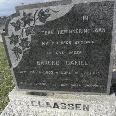CLAASSEN Barend Daniël 1903-1963