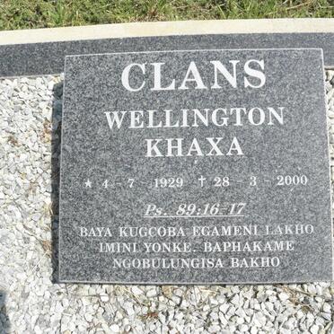 CLANS Wellington Khaxa 1929-2000