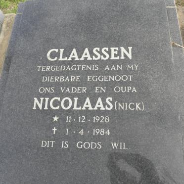 CLAASSEN Nicolaas 1928-1984