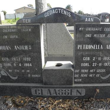 CLAASSEN Johan Andries 1892-1984 &amp; Petronella Aletta 1892-1972