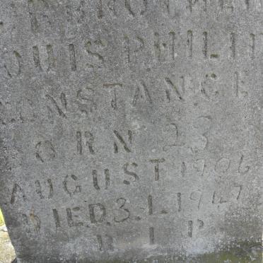 CONSTANCE Louis Philip 1906-1947