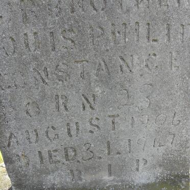 CONSTANCE Louis Philip 1906-1947