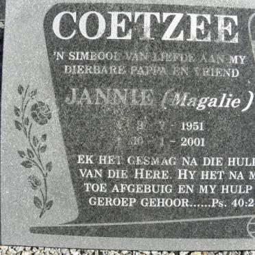 COETZEE Jannie 1951-2001