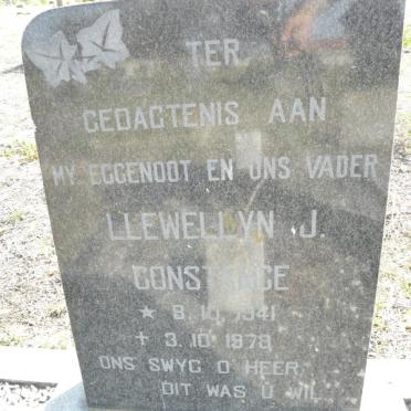 CONSTANCE Llewellyn J. 1941-1978