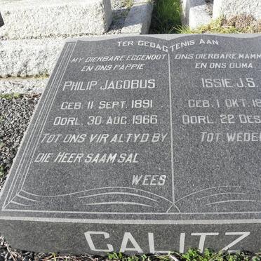 CALITZ Philip Jacobus 1891-1966 &amp; Issie J.S. 1893-1974