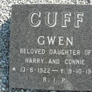 CUFF Gwen 1922-1986