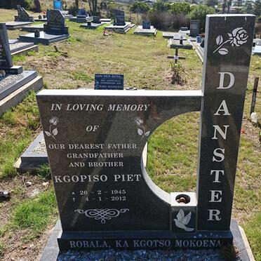 DANSTER Kgopiso Piet 1945-2012