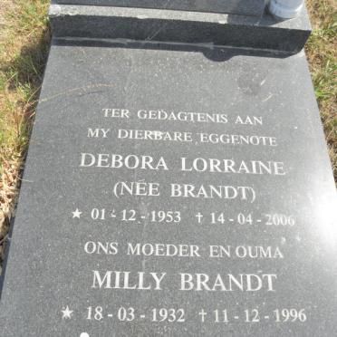 DAVIDS Debora Lorraine nee BRANDT 1953-2006 :: BRANDT Milly 1932-1996