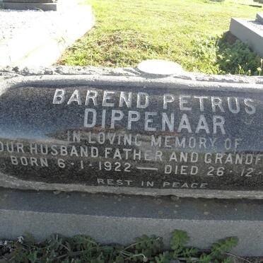 DIPPENAAR Barend Petrus 1922-1979 &amp; Edna Grace MILLS 1922-1988