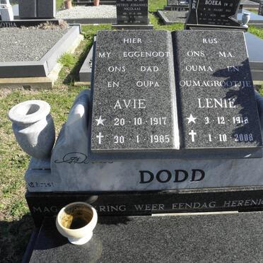 DODD Avie 1917-1985 &amp; Lenie 1918-2008