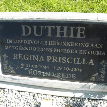 DUTHIE Regina Priscilla 1944-2004