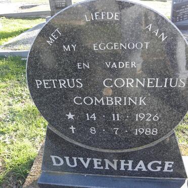 DUVENHAGE Petrus Cornelius Combrink 1926-1988