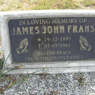 FRANS James John 1897-1981