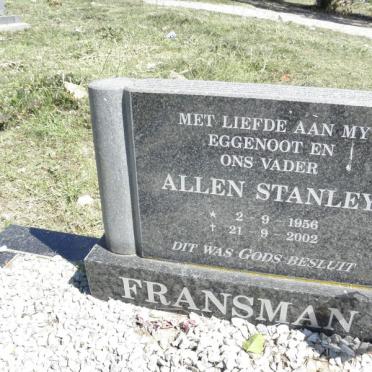 FRANSMAN Allen Stanley 1956-2002