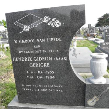 GERICKE Hendrik Gideon 1955-1984