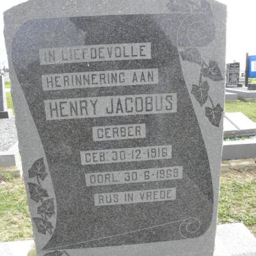 GERBER Henry Jacobus 1916-1969