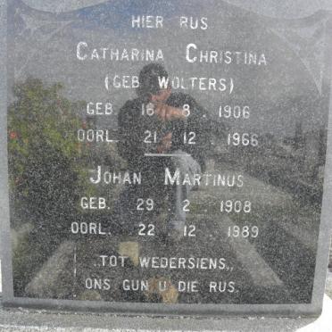 GEERTS Johan Marthinus 1908-1989 &amp; Catharina Christina WOLTERS 1906-1966