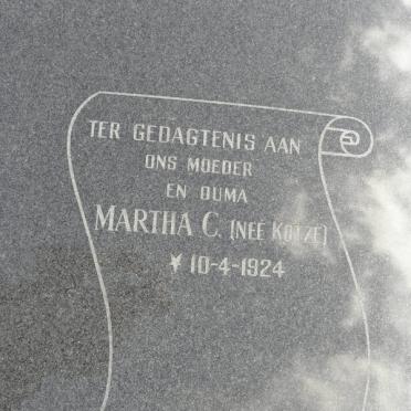 GERICKE Salmon H.F. 1917-1989 &amp; Martha C. KOTZE 1924-