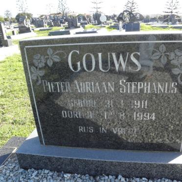GOUWS Pieter Adriaan Stephanus 1911-1994