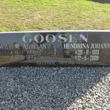 GOOSEN Willem Adriaan 1910-1993 &amp; Hendrina Johanna 1919-2009