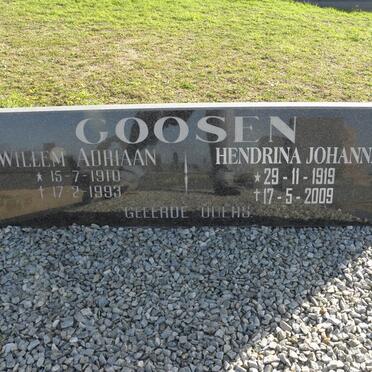 GOOSEN Willem Adriaan 1910-1993 &amp; Hendrina Johanna 1919-2009