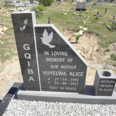 GQIBA Vuyelwa Alice 1951-2011