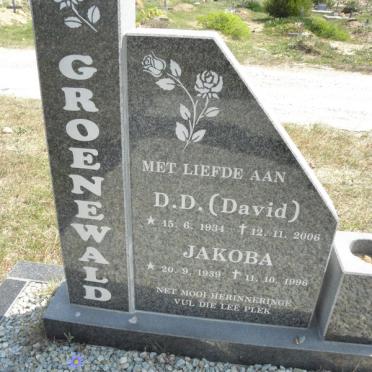 GROENEWALD D.D. 1934-2006 &amp; Jakoba 1939-1996