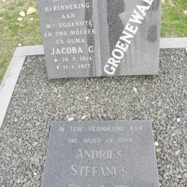 GROENEWALD Andries Stefanus 1908-1989 &amp; Jacoba C. 1914-1977